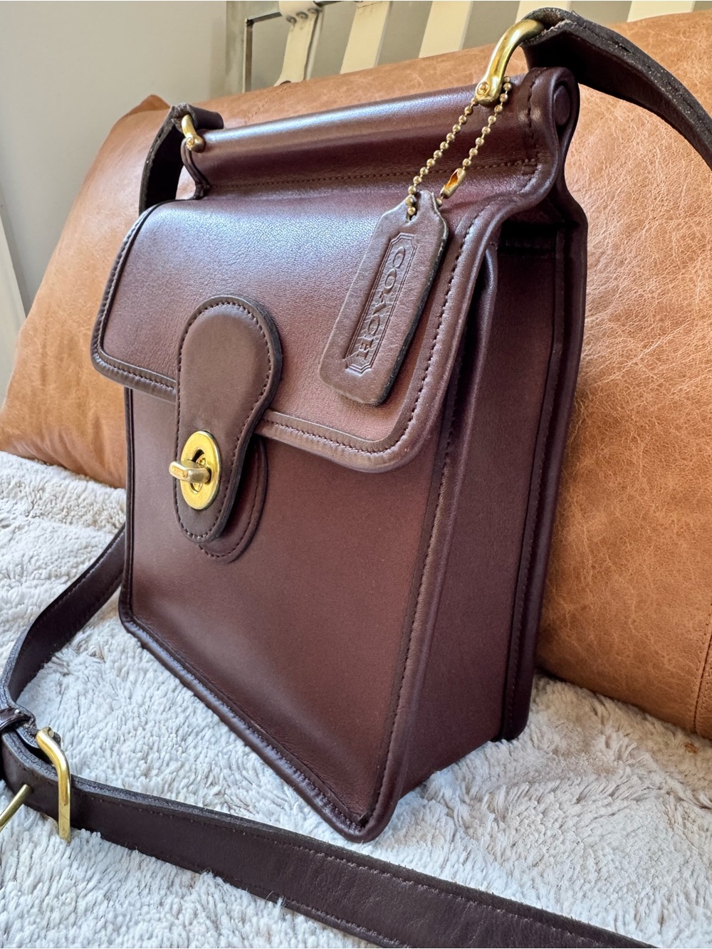 Vintage Coach Murphy 9930 Leather Bag in Mahogany